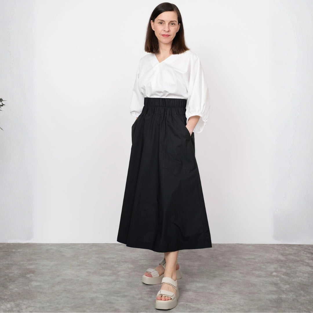 The Assembly Line - Elastic Waist Maxi Skirt Pattern Model 1