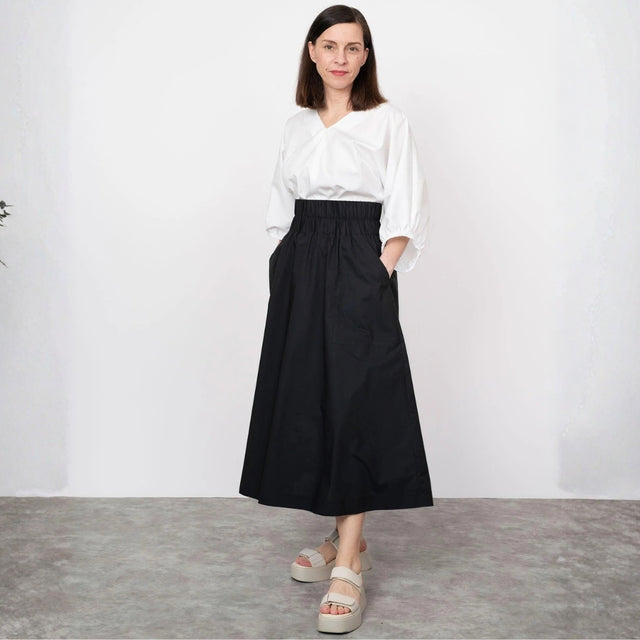 The Assembly Line - Elastic Waist Maxi Skirt Pattern Model 1