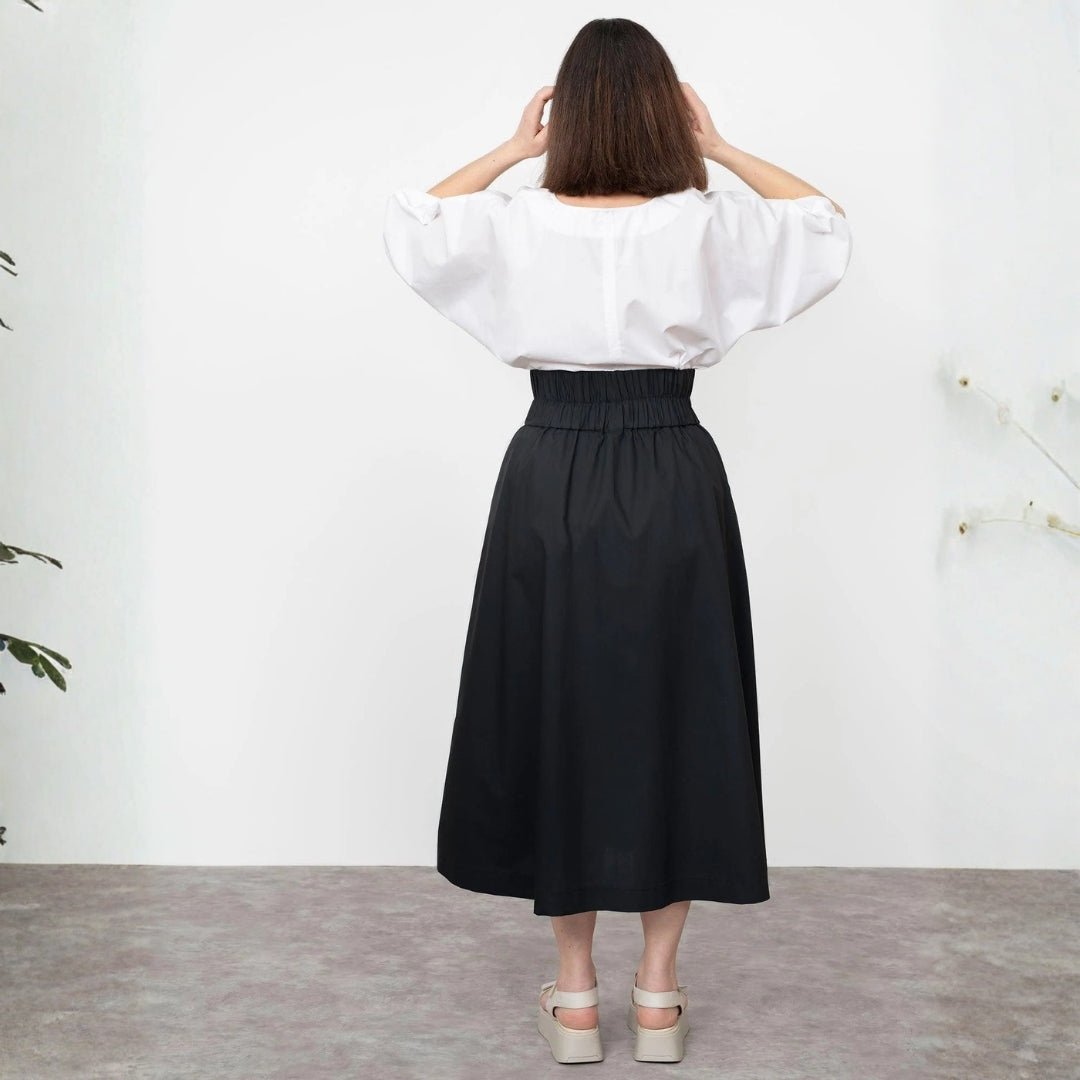 The Assembly Line - Elastic Waist Maxi Skirt Pattern Model 3