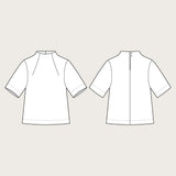 The Assembly Line - Funnel Neck Top Pattern Outline