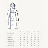 The Assembly Line - Hoodie Parka Sewing Pattern Finished Garment Measurements