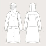 The Assembly Line - Hoodie Parka Sewing Pattern Outline