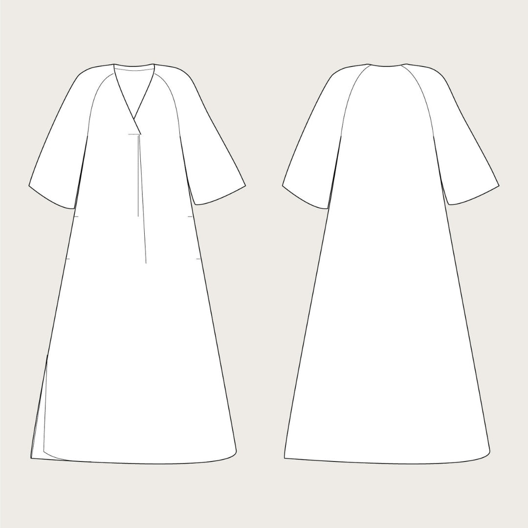 The Assembly Line - Kaftan Dress Pattern Outline