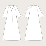 The Assembly Line - Kaftan Dress Pattern Outline
