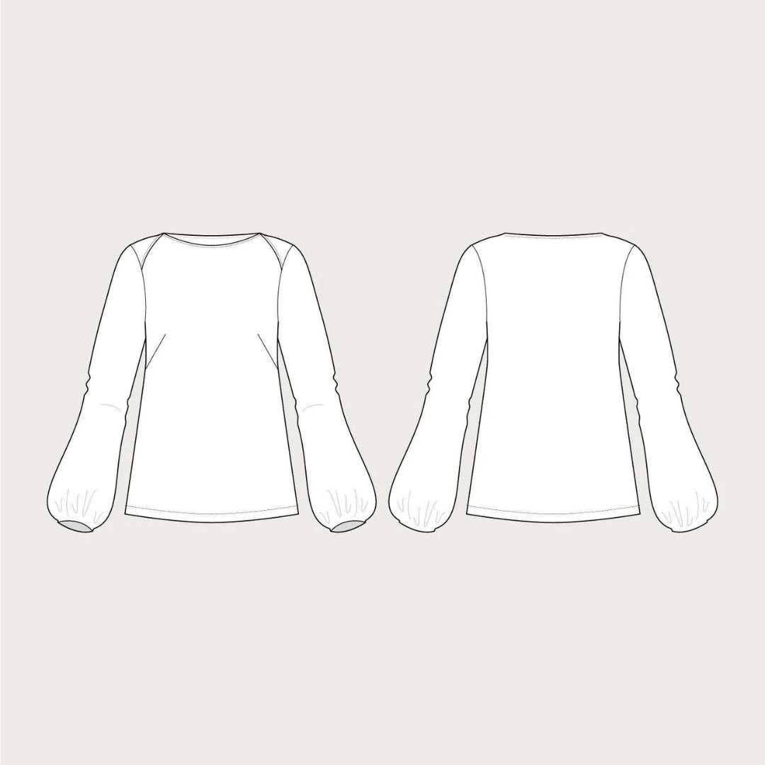 The Assembly Line - Puff Shirt Pattern Outline