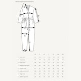 The Assembly Line - V-Neck Jumpsuit Pattern Finished Garment Measurements