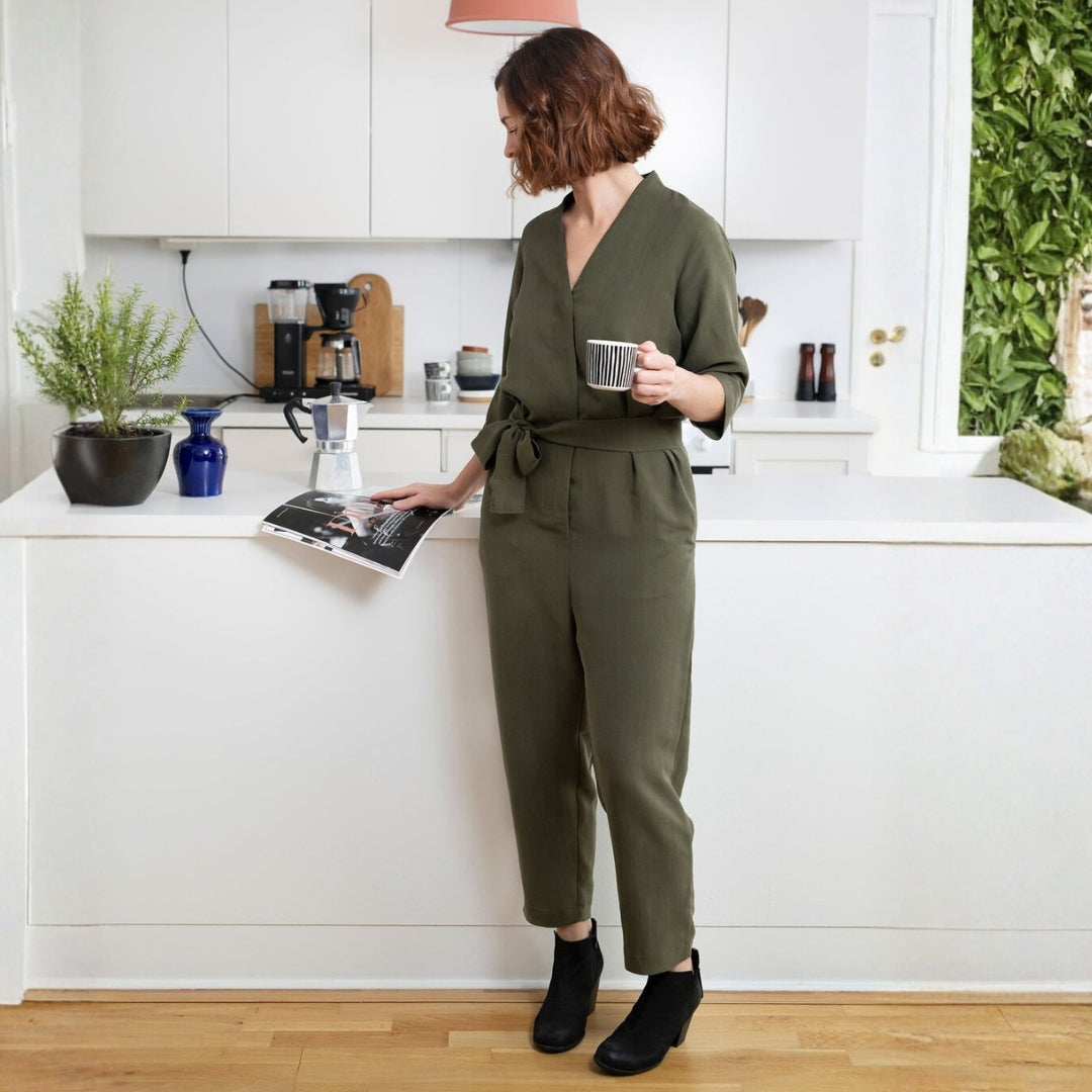 The Assembly Line - V-Neck Jumpsuit Pattern Model 1