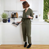 The Assembly Line - V-Neck Jumpsuit Pattern Model 1
