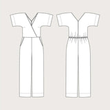 The Assembly Line - Wide-Leg Jumpsuit Pattern Outline