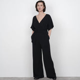 The Assembly Line - Wide-Leg Jumpsuit Pattern Pockets