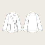 The Assembly Line - Wrap Jacket Pattern Outline