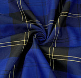 The Great Alexander Poly Wool Viscose Tartan Royal Fabric Twist