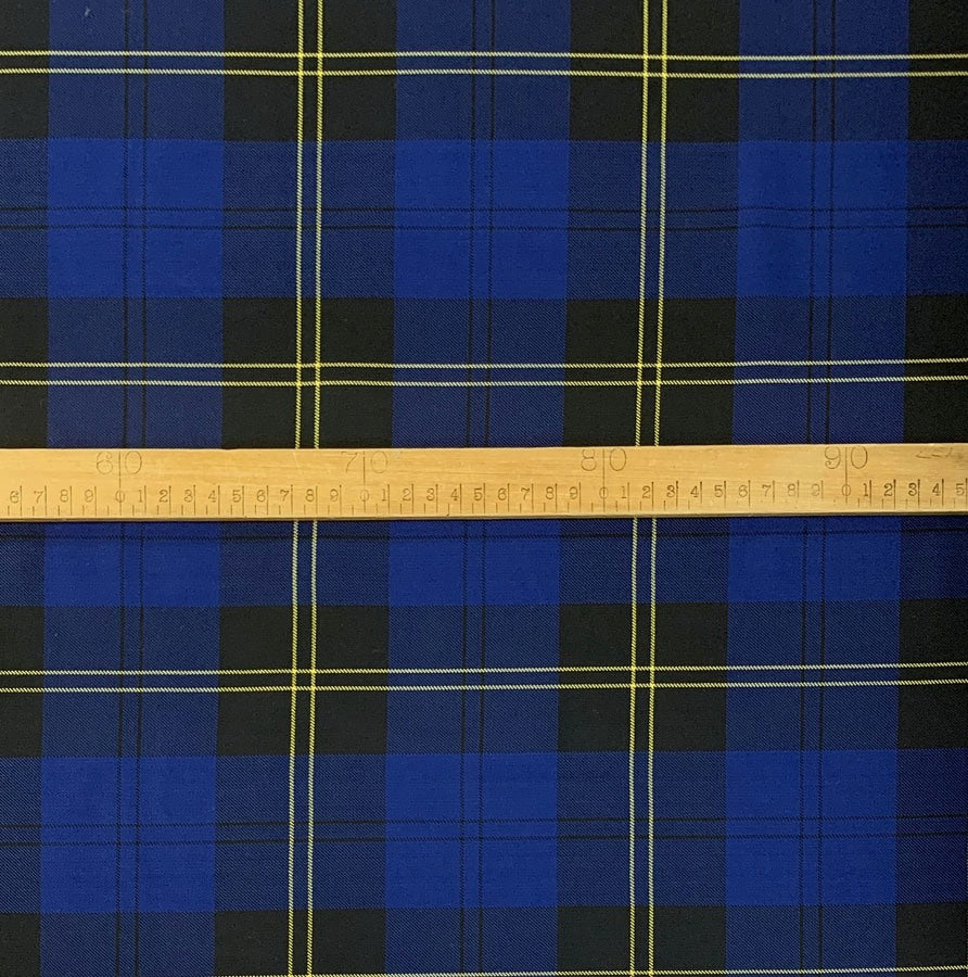 The Great Alexander Poly Wool Viscose Tartan Royal Fabric Ruler