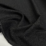 The Fine Stuff Cotton Black Grey Melange Check Shirting Fabric CU
