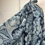Ex Designer Denim Cotton Blue Large Floral Print Italian Toscana