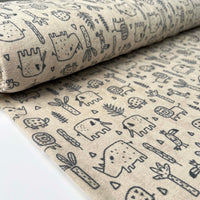 Towelling - Animal Friends - Cream