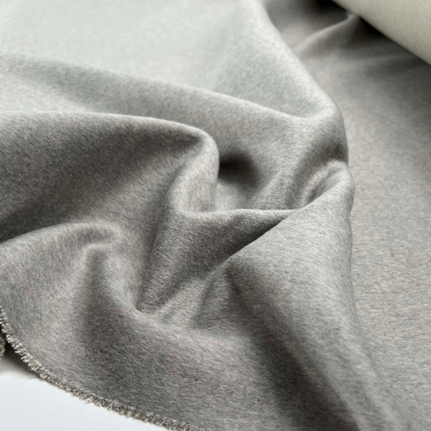 Grey Soft Double-Sided Wool Blend Coating Fabric Unbelievable Geoff Cu