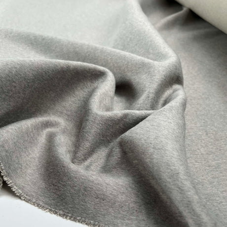 Grey Soft Double-Sided Wool Blend Coating Fabric Unbelievable Geoff Cu