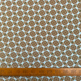 Vintage Caramel Abstract Lining Polyester Dress Fabric Ruler