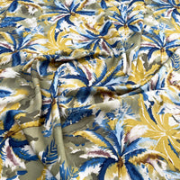 Viscose Poplin - Paradise Palm - Blue
