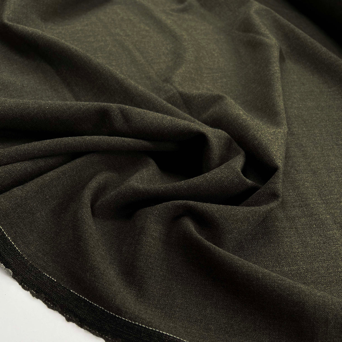 Walking Out Green Wool Lycra Stretch Suiting Fabric CU