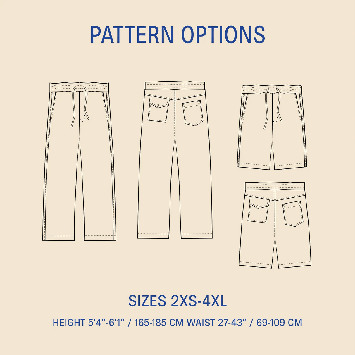 Wardrobe By Me - Men's Summer Trousers & Shorts Pattern