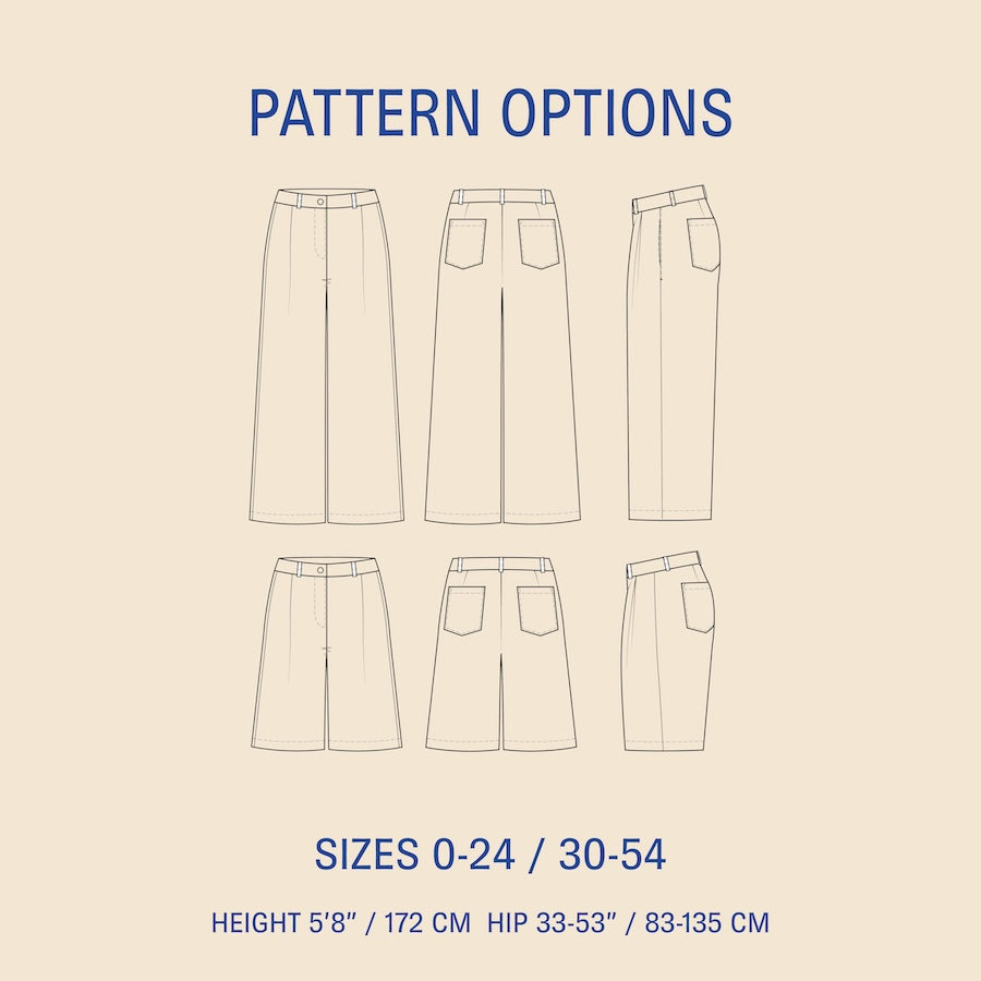 Wardrobe By Me Patterns Bermuda Pants and Shorts pattern options