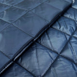 Water Resistant Diamond Quilted Fabric Luxury Quilting Navy CU