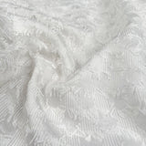 Whisper Weave Polyester Cotton White Sheer Circle Woven Dress Fabric