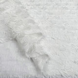 Whisper Weave Polyester Cotton White Sheer Circle Woven Dress Fabric Fold