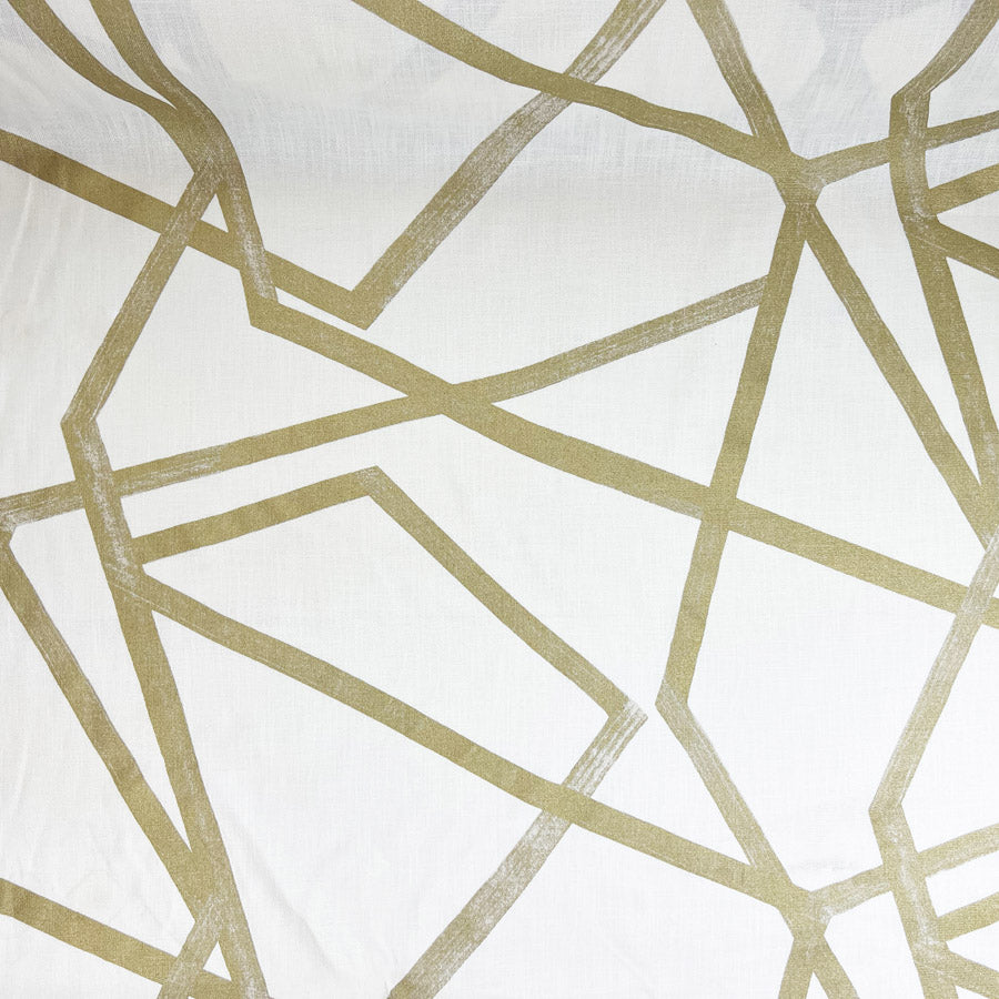 Harlequin Aphrodite White and Gold Viscose Linen Fabric Full