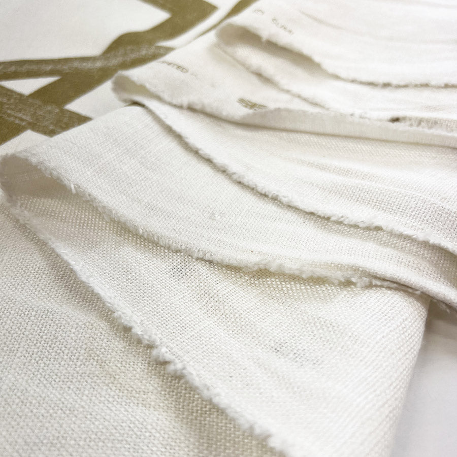 Harlequin Aphrodite White and Gold Viscose Linen Fabric Fold