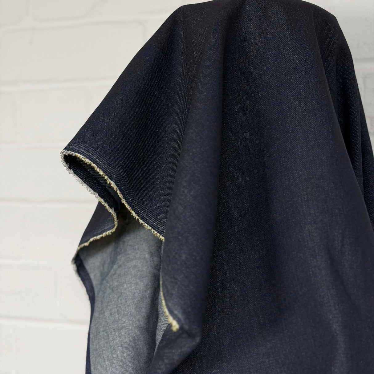 Wide Width Recycled Cotton Denim Indigo Blue Woven Trouser Fabric