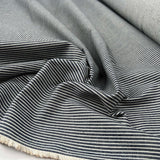Wild Blue Yonder Cotton Blue White Stripe Woven Denim Jean Fabric CU