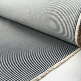 Wild Blue Yonder Cotton Blue White Stripe Woven Denim Jean Fabric Roll