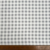 Winceyette Check Pastel Grey White Brushed Cotton Polyester Woven Flannel Fabric Ruler
