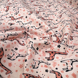 Winceyette Giraffes Pink Black Cotton Polyester Soft Brushed Flannel Childrens Fabric CU