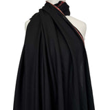 British Ex-Designer Black Wool Suiting Fabric Wool Antich - Black Mannequin