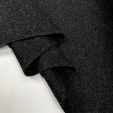 Wool Suiting Charcoal Melton Grey British Heavy Woven Fabric Fold