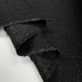 Wool Suiting Cut Check Charcoal Grey British Fabric Fold