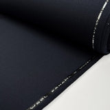 Wool Suiting Worsted Panama Heavy Navy British Woven Fabric Roll