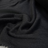 Wool and Whisper Black Alpaca Ex Designer Italian Coating Fabric CU