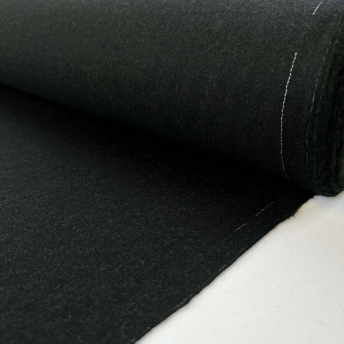 Worsted Wool Flannel Jeremy British Woven Fine Dark Green Suiting Fabric Roll