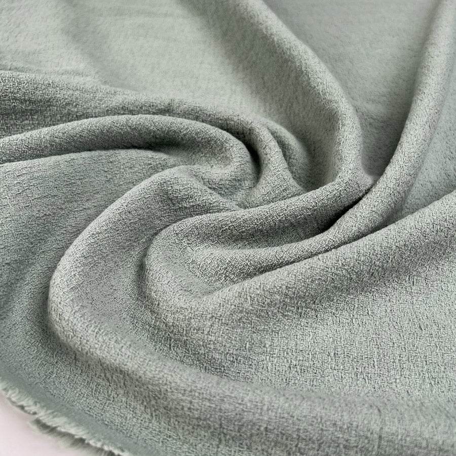 Woven Crepe Aqua Sea Cotton Textured Dress Fabric CU