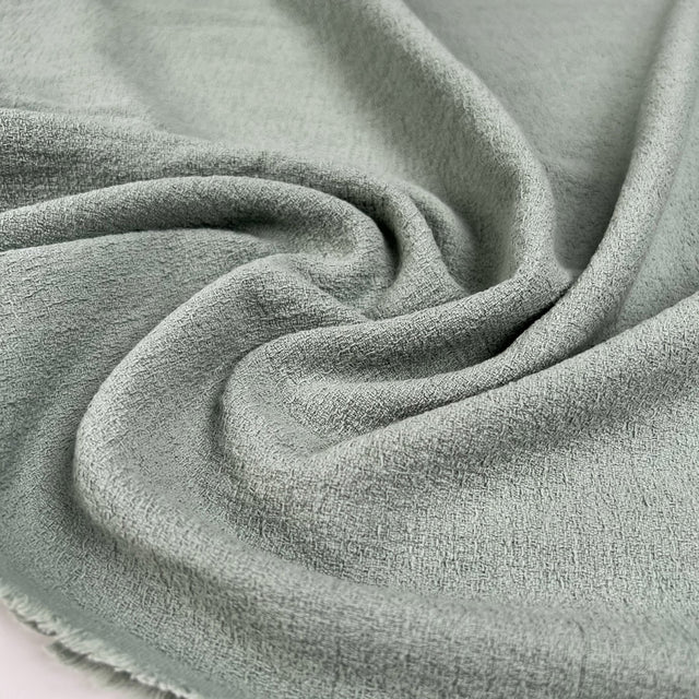 Woven Crepe Aqua Sea Cotton Textured Dress Fabric CU