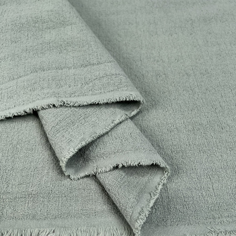 Woven Crepe Aqua Sea Cotton Textured Dress Fabric Fold