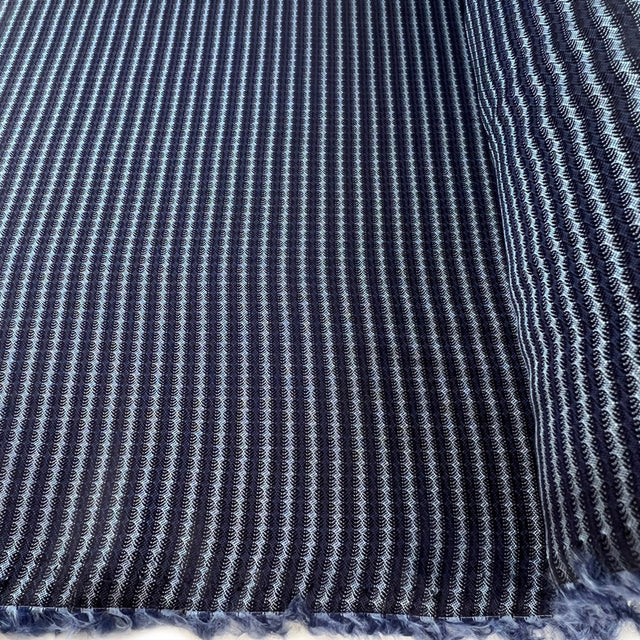 Acetate Viscose Blend Fabric Jaquard Diamond Lining Hermes Blue Stripe Roll