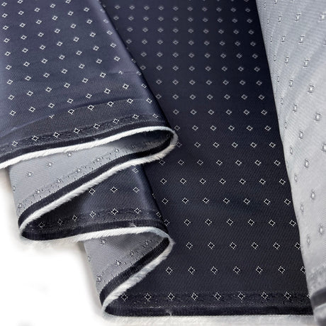 Acetate Viscose Blend Fabric Jaquard Grey Lining Hermes Diamond Fold