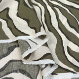 Airflow Viscose Zaraffla Olive Cream Abstract Polyamide Dress Fabric Fold