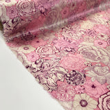 Albany 16 Momme Silk Victoria Satin Print Pink Floral Dress Fabric Roll